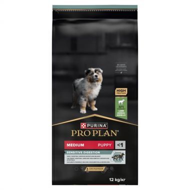 Karma dla psa Purina Pro Plan Sensitive Digestion Puppy bogata w jagnięcinę 12 kg