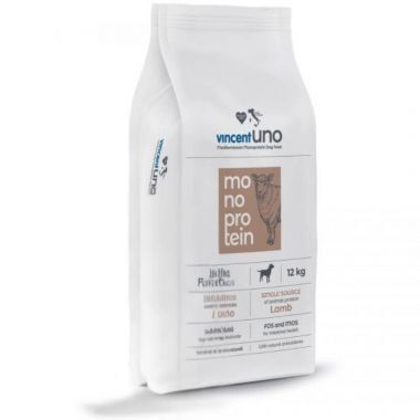 Karma dla psa Vincent UNO monobiałkowa jagnięcina 12 kg