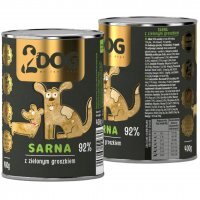 Karma mokra dla psa 2Dog sarna z zielonym groszkiem 400 g