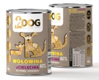 Karma mokra dla psa 2Dog wołowina z cielęciną 400 g