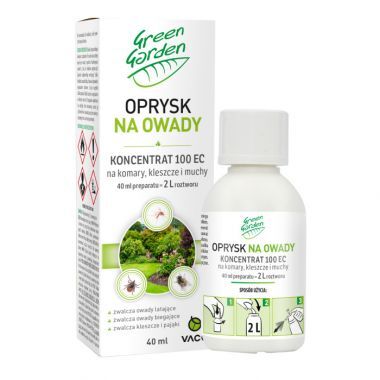 Koncentrat 100 EC do oprysku na komary, kleszcze i muchy Vaco Green Garden 40 ml