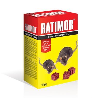 Kostka na myszy i szczury Ratimor Bromadiolone 1 kg