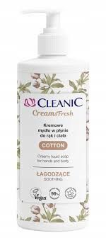 Kremowe mydło w płynie do rąk i ciała Cleanic Cream&Fresh Cotton 500 ml