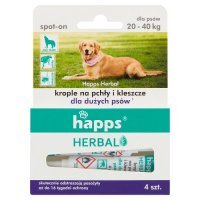Krople na pchły i kleszcze dla dużych psów HAPPS Herbal