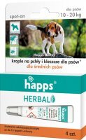 Krople na pchły i kleszcze dla średnich psów HAPPS Herbal
