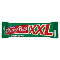Kruchy wafelek z kremem orzechowym oblany mleczną czekoladą Prince Polo XXL Orzechowe 50 g