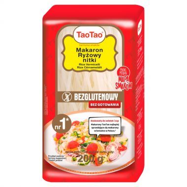 Makaron ryżowy nitki bezglutenowy 200 g Tao Tao