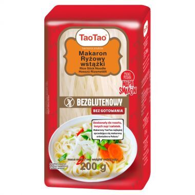 Makaron ryżowy wstążki bezglutenowy 200 g Tao Tao