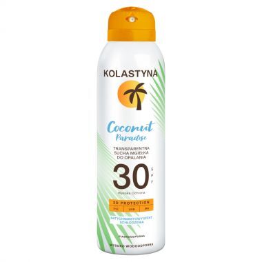 Mgiełka sucha do opalania Kolastyna Coconut Paradise SPF 30 150 ml