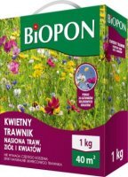 Mieszanka nasion traw, ziół i kwiatów Biopon kwietny trawnik 1 kg