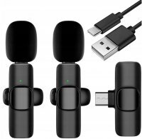 Mikrofon krawatowy bezprzewodowy K9 (2 sztuki)