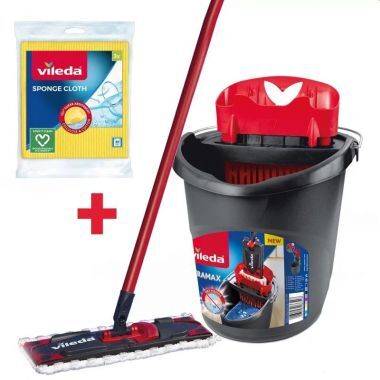 Mop płaski + wiadro Ultramax Box (pucerka 3 sztuki gratis)