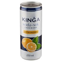 Napój woda + sok Kinga gazowana cytrynowa 250 ml