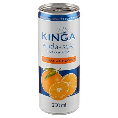 Napój woda + sok Kinga gazowana pomarańczowa 250 ml