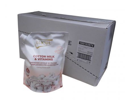 Nawilżające mydło w płynie Luksja Creamy Cotton Milk & Provitamin B5 zapas 900 ml