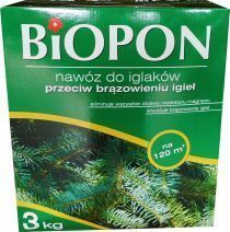 Nawóz do iglaków przeciw brązowieniu igieł Biopon 3 kg
