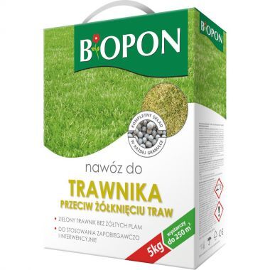 Nawóz do trawnika przeciw żółknięciu Biopon 5 kg