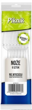 Noże wielokrotnego użytku Piknik ( 6 sztuk)