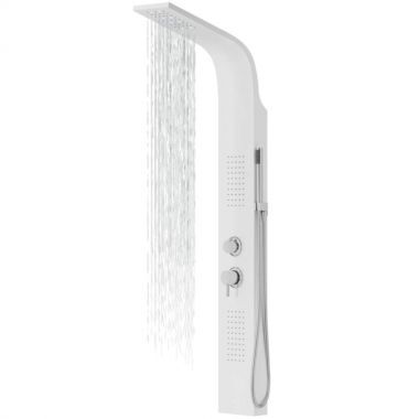 Panel prysznicowy Corsan Alto A017 Mieszacz Biały Deszczownica LED