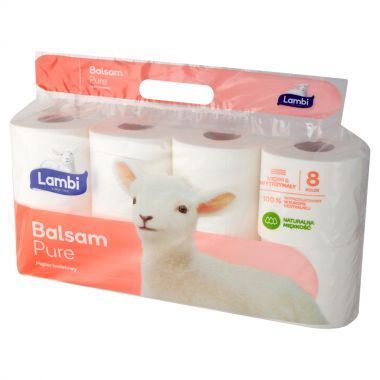 Papier toaletowy 3 warstwowy Lambi Balsam Pure (8 rolek)