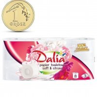 Papier toaletowy Dalia biały soft&strong 3-warstwowy (8 rolek) produkt promocyjny