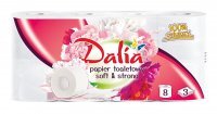 Papier toaletowy Dalia biały soft&strong 3-warstwowy (8 rolek)