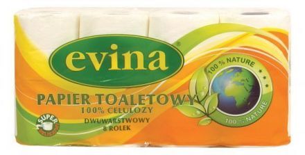 Papier toaletowy Evina biały (8 rolek)