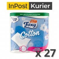 Papier toaletowy Foxy Cotton (4 rolki) x 27 opakowań