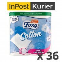 Papier toaletowy Foxy Cotton (4 rolki) x 36 opakowań