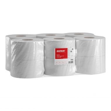 Papier toaletowy Jumbo S 2 warstwowy biały Katrin 150 m (12 sztuk)