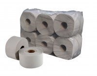 Papier toaletowy Jumbo szary do dozowników średnica rolki 19 cm (12 sztuk)