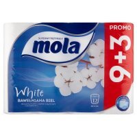 Papier toaletowy Mola biały (9+3 rolki)