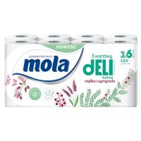 Papier toaletowy Mola delikatna biała (16 rolek)