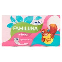Papier toaletowy Mola Familijna różowa (8 rolek)