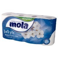 Papier toaletowy Mola White Bawełniana Biel (8 rolek)