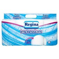 Papier toaletowy Regina impressions Biały 3 warstwy 8 rolek wzór 3D