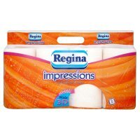 Papier toaletowy Regina impressions Pomarańczowy 3 warstwy 8 rolek wzór 3D