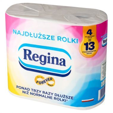 Papier toaletowy Regina Najdłuższe Rolki 2 warstwy (4 rolki)