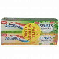 Pasta do zębów Aquafresh Senses Refreshing+Energising 75 ml (2 sztuki)