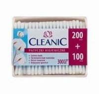 Patyczki higieniczne Cleanic 200 +100 szt pudełko prostokątne