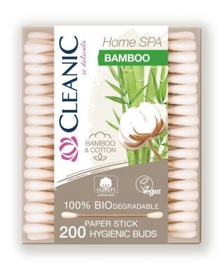 Patyczki higieniczne Cleanic Home SPA Bamboo (200 sztuk)