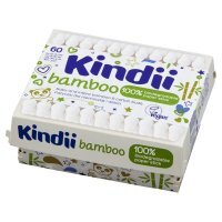 Patyczki higieniczne dla niemowląt Kindii bamboo (60 sztuk)