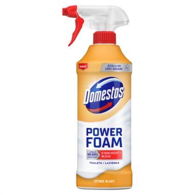 Pianka do toalety i łazienki Domestos Power Foam Citrus Blast 435 ml