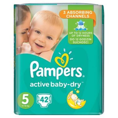 Pieluchy Pampers Active Baby-5 Junior (42 sztuki)