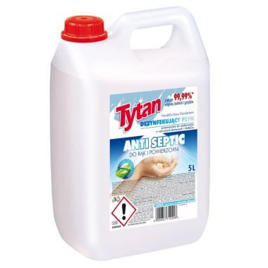 Płyn do dezynfekcji rąk i powierzchni Tytan Anti Septic 5 l