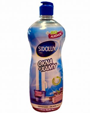 Płyn do mycia okien i ram okiennych Sidolux lawendowe mydło marsylskie 960 ml