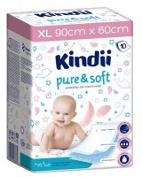 Podkłady dla niemowląt Kindii pure & soft XL (10 sztuk)