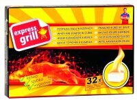 Podpałka w kostce express grill do grilla, pieców i kominków (32 sztuki)