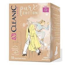 Podpaski Cleanic Pure Cotton na dzień (10 sztuk)