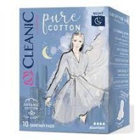 Podpaski Cleanic Pure Cotton na noc (10 sztuk)